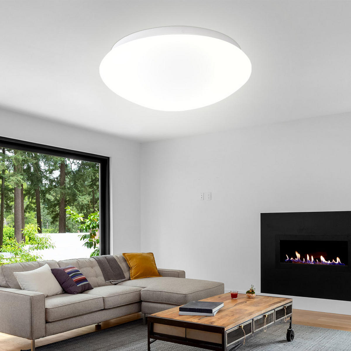 LED DECKENLEUCHTE Metall Weiß Rund - Weiß, Metall (25/25/9.5cm)