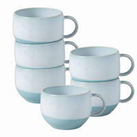 KAFFEETASSEN Perlemor Aqua blau 190 ml 6er Set - Blau, Keramik (0.19L) - like.Villeroy & Boch