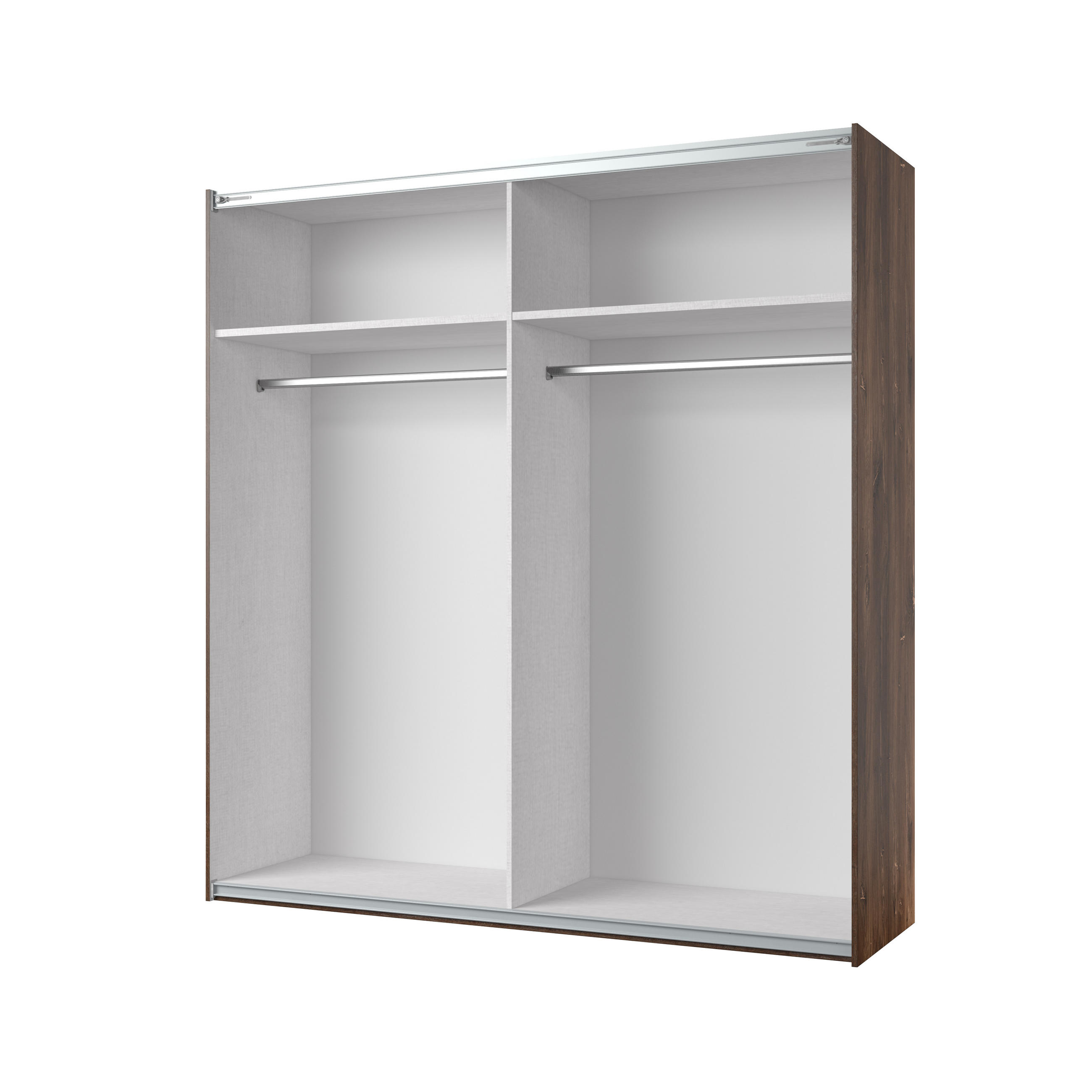 SCHWEBETÜRENSCHRANK SIGNORA 200/213/64 cm 2-türig mit Spiegel Eichefarben - Eichefarben, Holzwerkstoff (200/213/64cm) - MASSENO