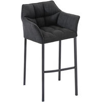 BARHOCKER Stoff Dunkelgrau - Dunkelgrau/Schwarz, Textil/Metall (64/110/48cm) - CLP