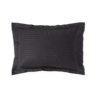 KISSENBEZUG Damast mit Stehsaum, Fadendichte 330 - Schwarz, Textil (48/74cm) - Homescapes