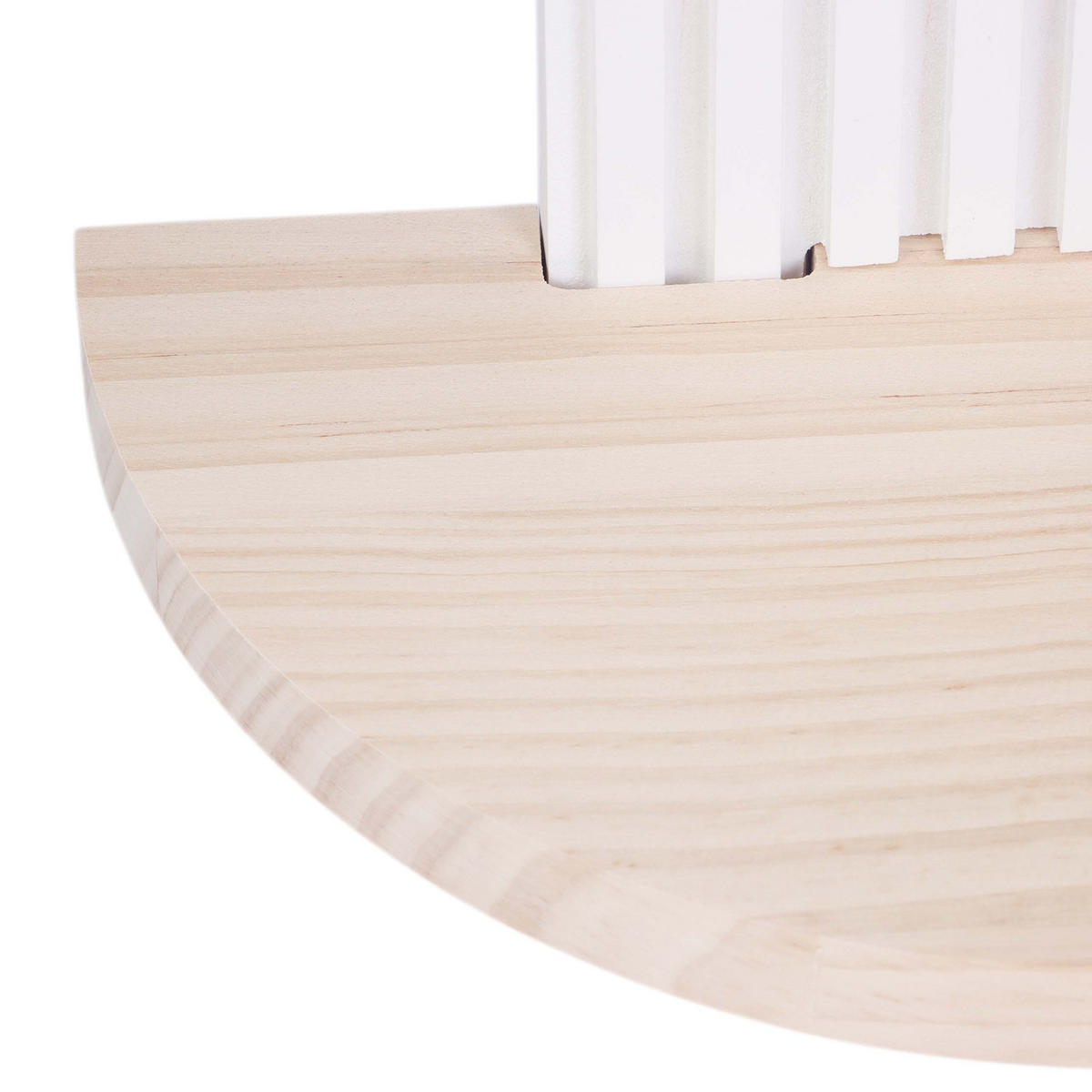 WANDREGAL Natur-Weiß 2er-Set 3 Ablagen - Multicolor, Holz (21.5/45/12cm) - Relaxdays