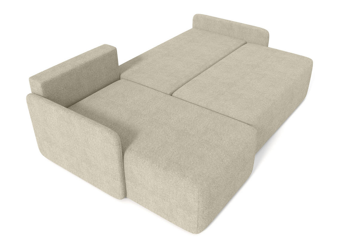ECKSOFA MONDI Beige - Beige/Schwarz, Kunststoff/Textil (212/142cm) - Luxkor24