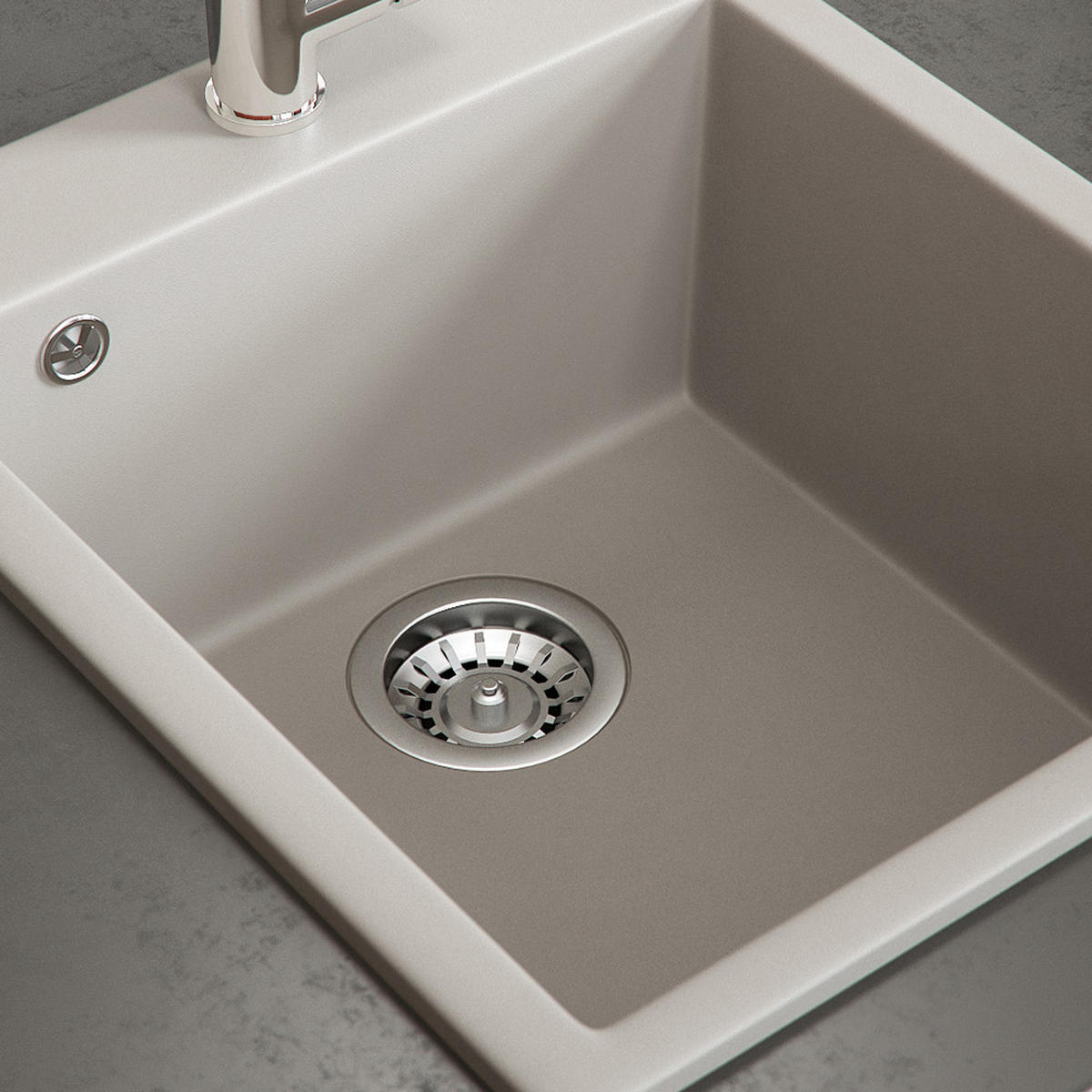 SPÜLBECKEN Venice Beige 42.5 x 50 cm - Beige, Keramik (42.5/20/50cm) - Bergstroem