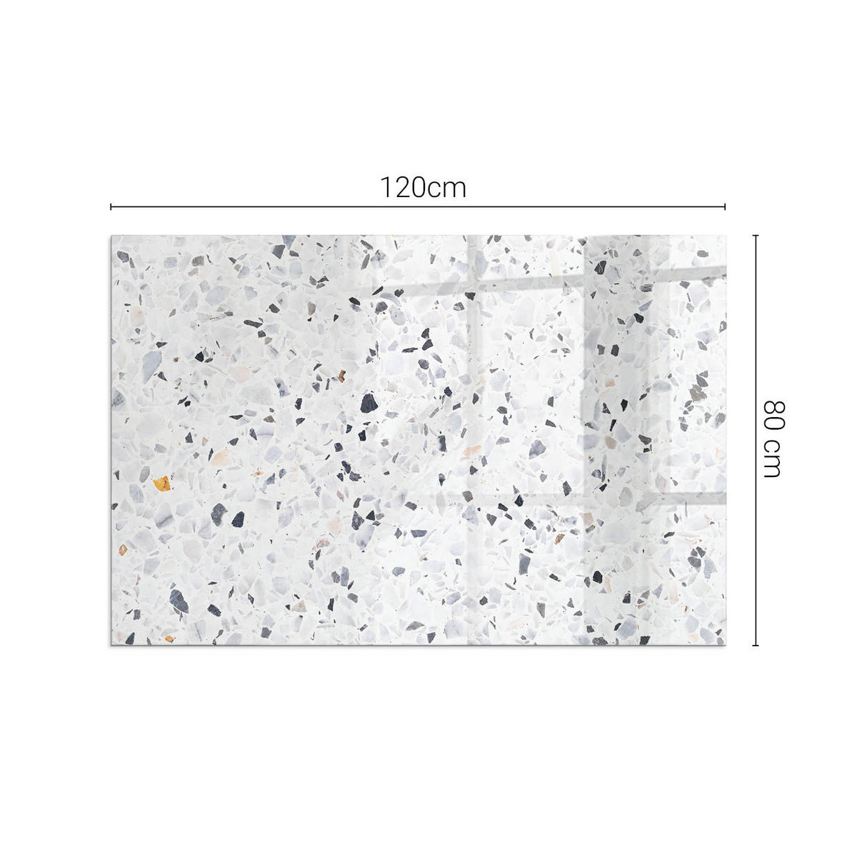 GLASPLATTE für Kamin 120x80 cm Weiß - Weiß, Glas (120/80/0.4cm) - ArtPrintCave