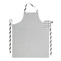 KÜCHENSCHÜRZE Gustave gustave caviar 90 x 75 cm - Grau, Textil (90/75cm)