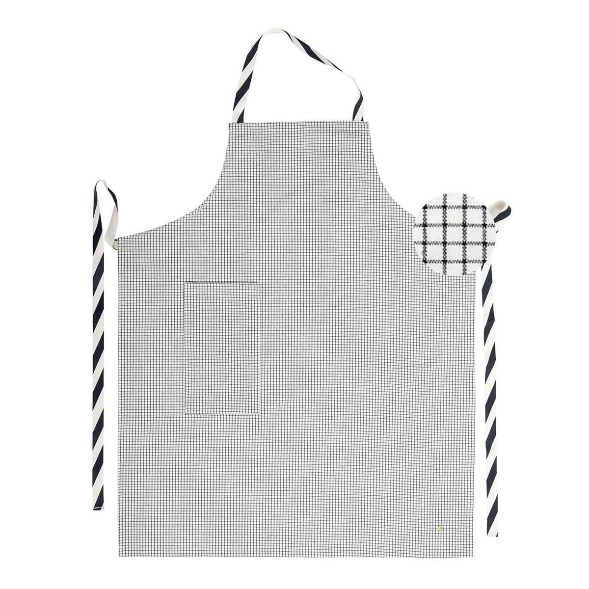 KÜCHENSCHÜRZE Gustave gustave caviar 90 x 75 cm - Grau, Textil (90/75cm)