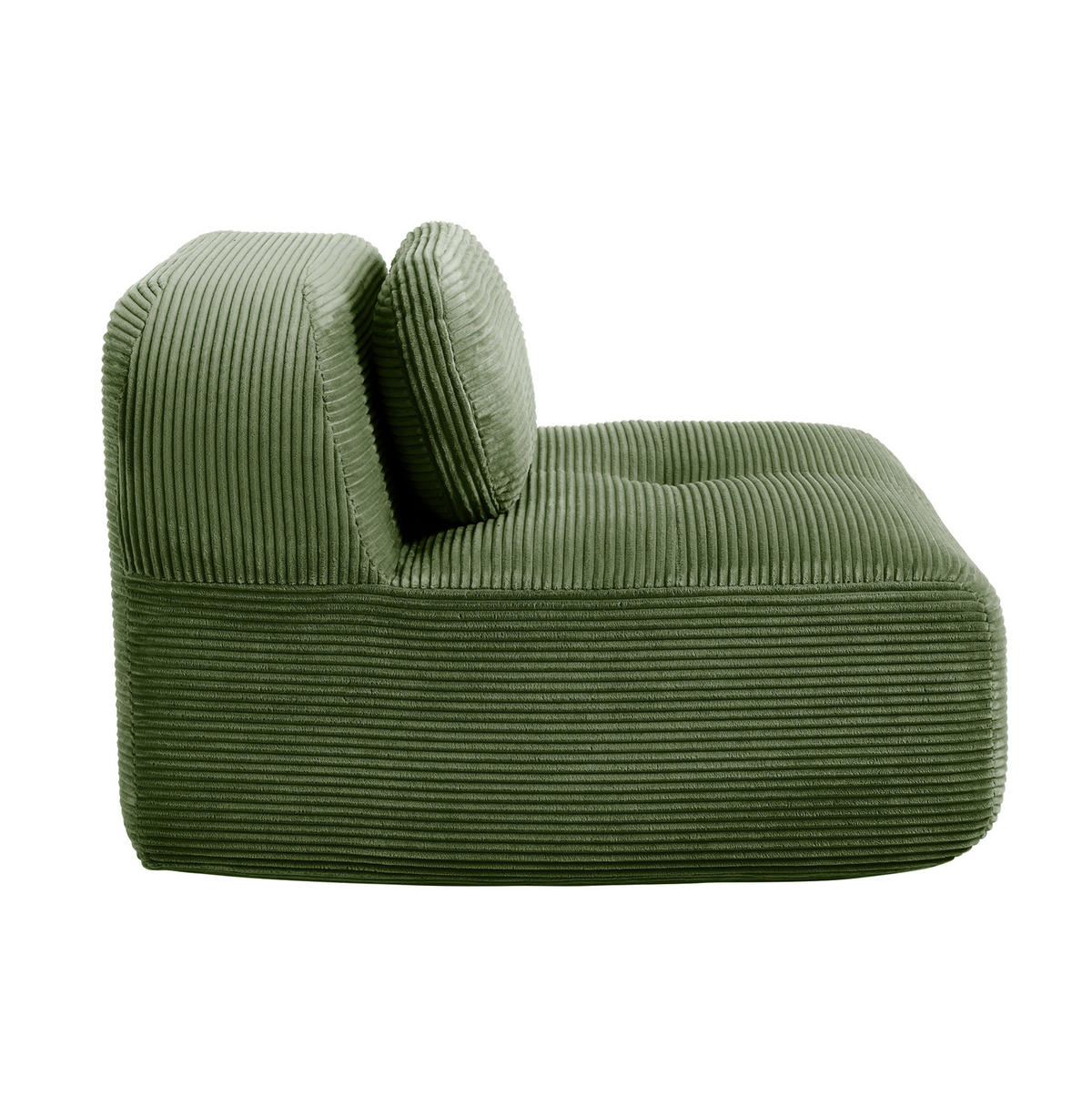 ECKSOFA 90/103/75 cm grün aus Cordstoff modular und montagefrei - Grün, Textil (103/90cm) - OKWISH