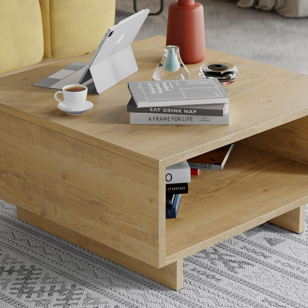 COUCHTISCH Hola Eiche 60/32/60cm - Eichefarben, Holzwerkstoff (60/60/32cm) - Decortie