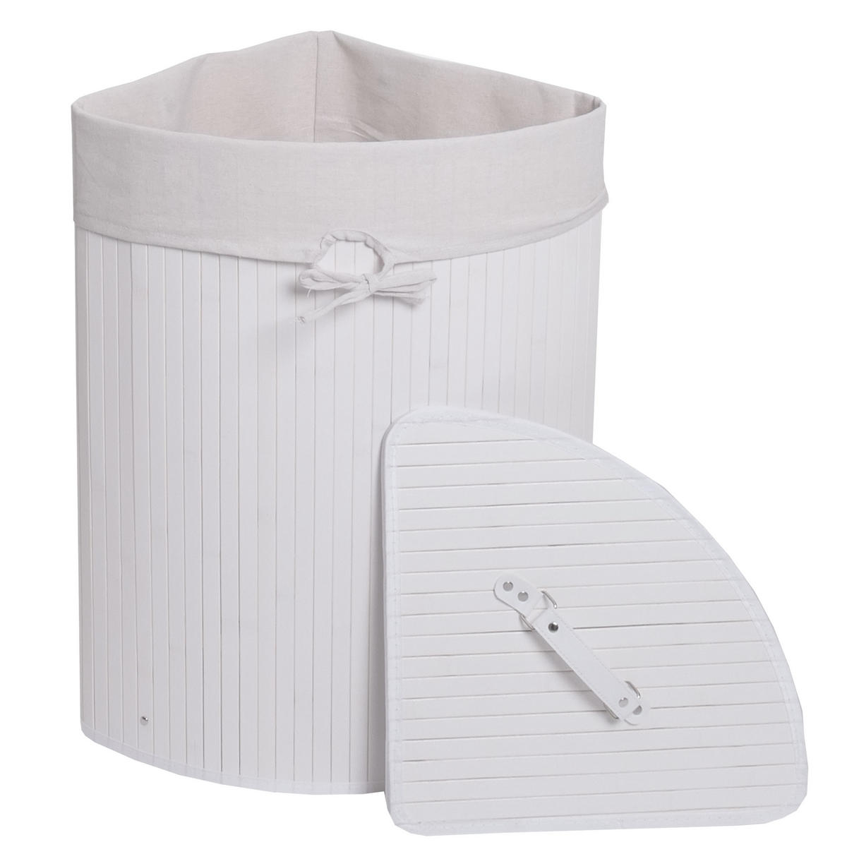 KOŠ NA PRÁDLO ECKWäSCHEKORB Bílý - bílá, textil (48/61/35cm) - MCW