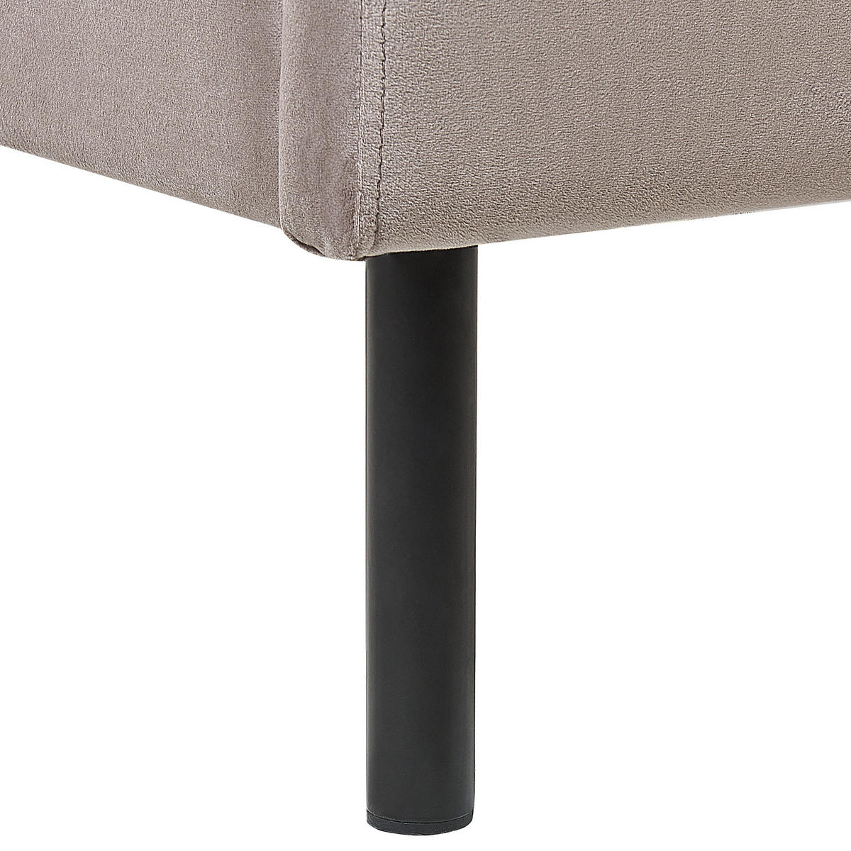 POLSTERBETT 160/200cm Taupe Arette - Taupe, Textil (160/200cm) - Beliani