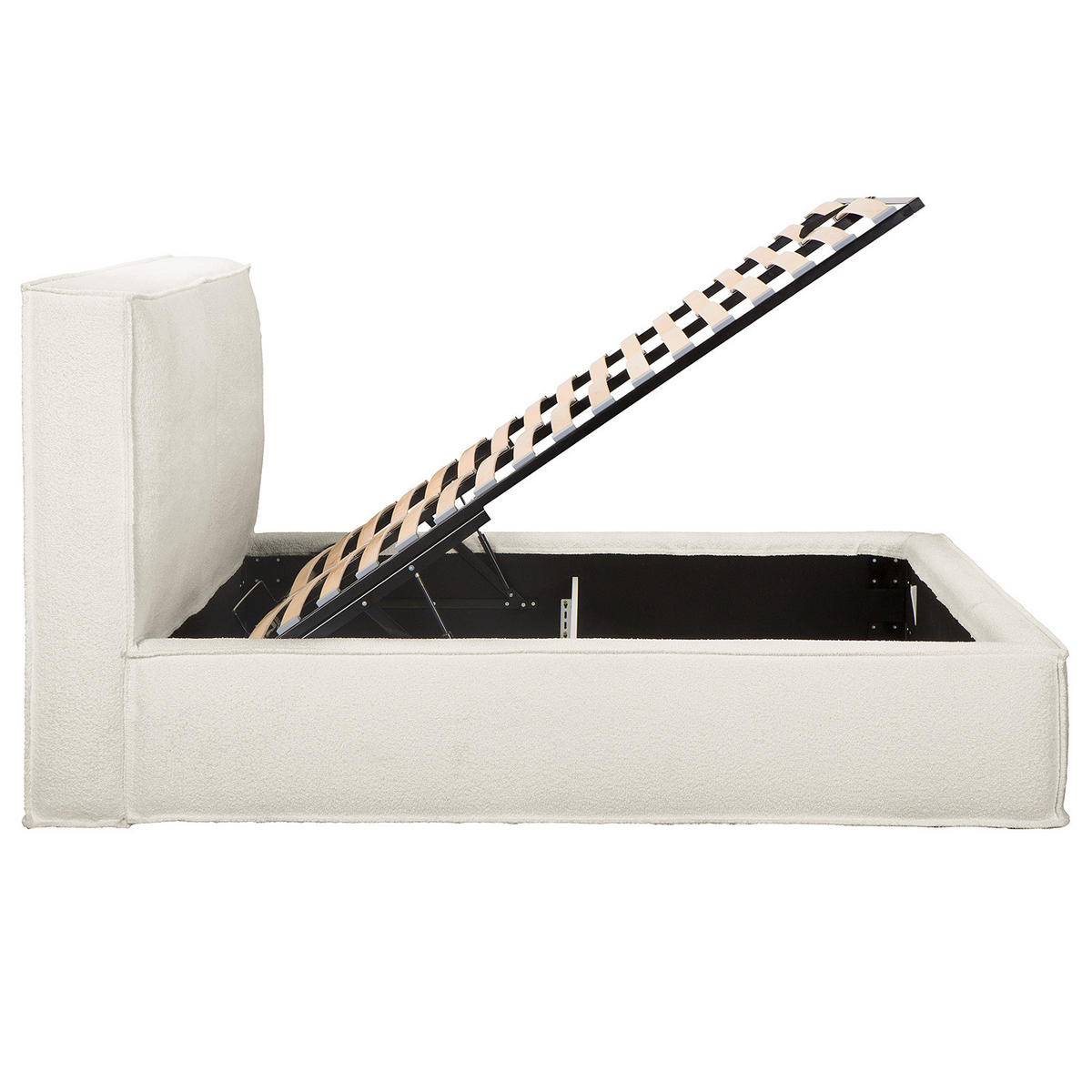 POLSTERBETT - Weiß, Textil (200/200cm) - home24