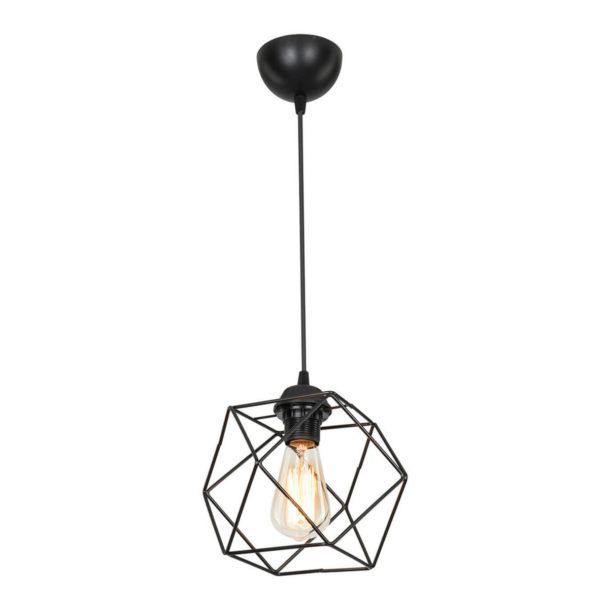 HÄNGELEUCHTE Brentwood - Schwarz, Metall (24/24/60cm) - lux.pro