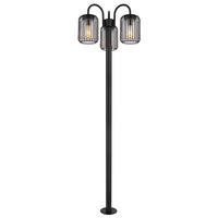 STEHLEUCHTE ADELHEID Edelstahl Schwarz - Schwarz, Metall (48.5/48.5/180cm) - Globo Lighting