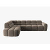 ECKSOFA links Lisa aus Samt hellbraun 5 Sitzplätze - Hellbraun, Textil (234/293cm) - Micadoni