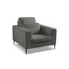 SESSEL Chenille Stoff Grau - Dunkelgrau/Schwarz, Holzwerkstoff/Textil (93/88/105cm) - Makamii