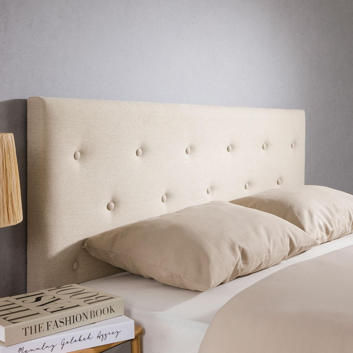 KOPFTEIL LULINE 160X190 CM - Beige, Textil (160/92/7cm) - IDIMEX