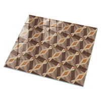 GLASPLATTE 80x60 cm – Geometrisches Mosaik - Blau, Glas (0.4/80/60cm) - ArtPrintCave