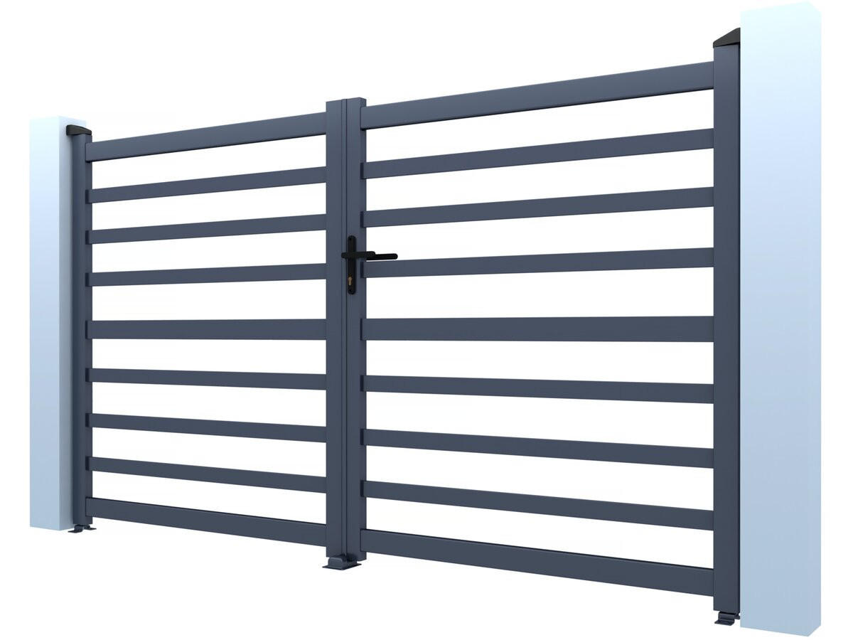 TOR martin Grau - Grau, Metall (140/140/300cm) - Habitat Garten