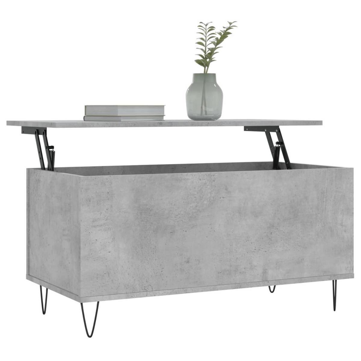 COUCHTISCH Betongrau 90x44,5x45 cm Holzwerkstoff - Grau, Holzwerkstoff (44.5/90/45cm) - furnicato