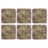 GLASUNTERSETZER 6er-Set Marmor - Braun - Glitter 10x10 cm - Braun, Naturmaterialien (10/0.2cm) - MuchoWow