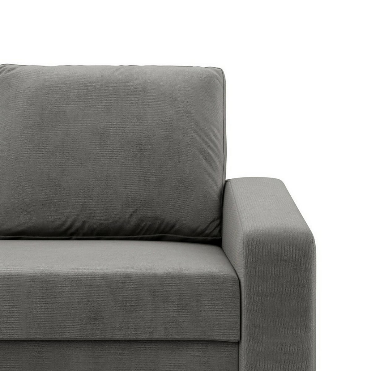 ECKSOFA Neo mit abgeschrägter Armlehnen hellgrau - Hellgrau, Textil (231/140cm) - SIMKAM Furniture