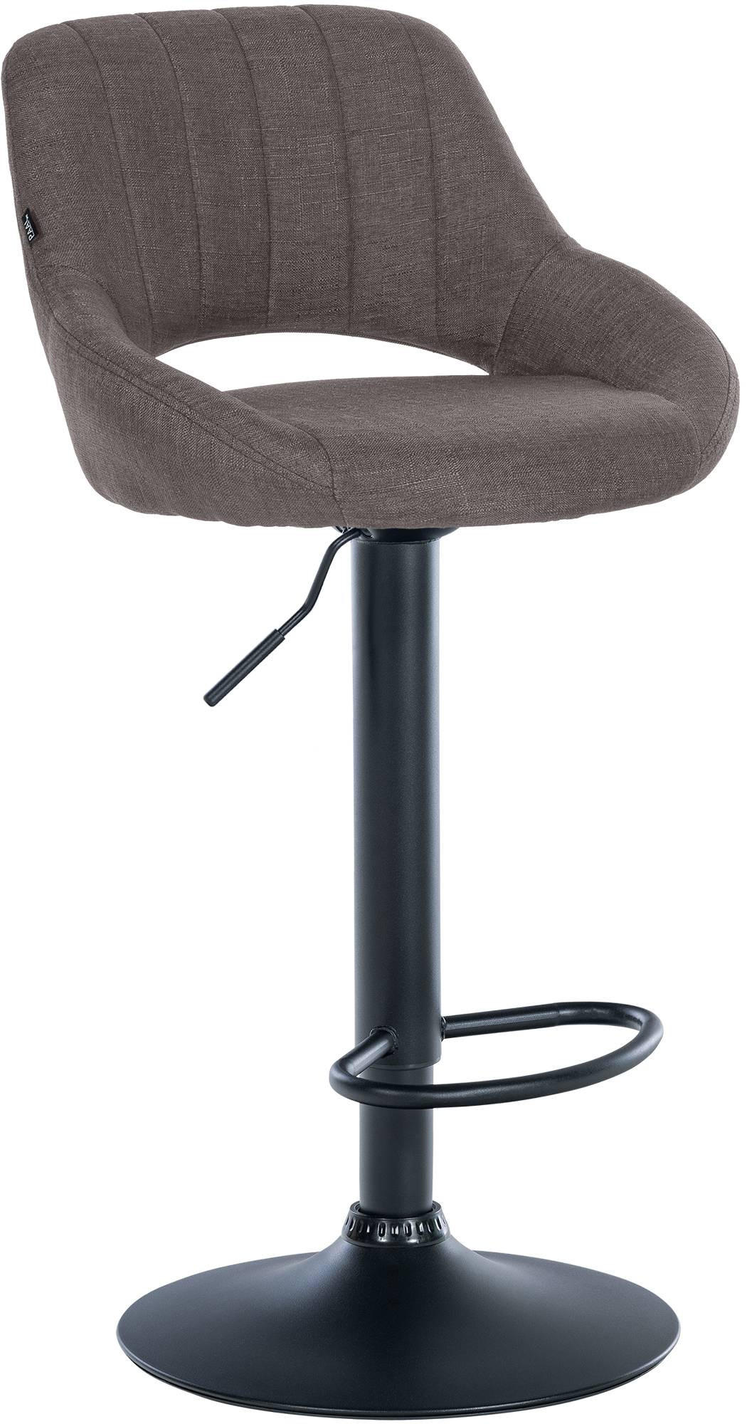 BARHOCKER Stoff Dunkelgrau - Dunkelgrau/Schwarz, Textil/Metall (47/85/48cm) - CLP