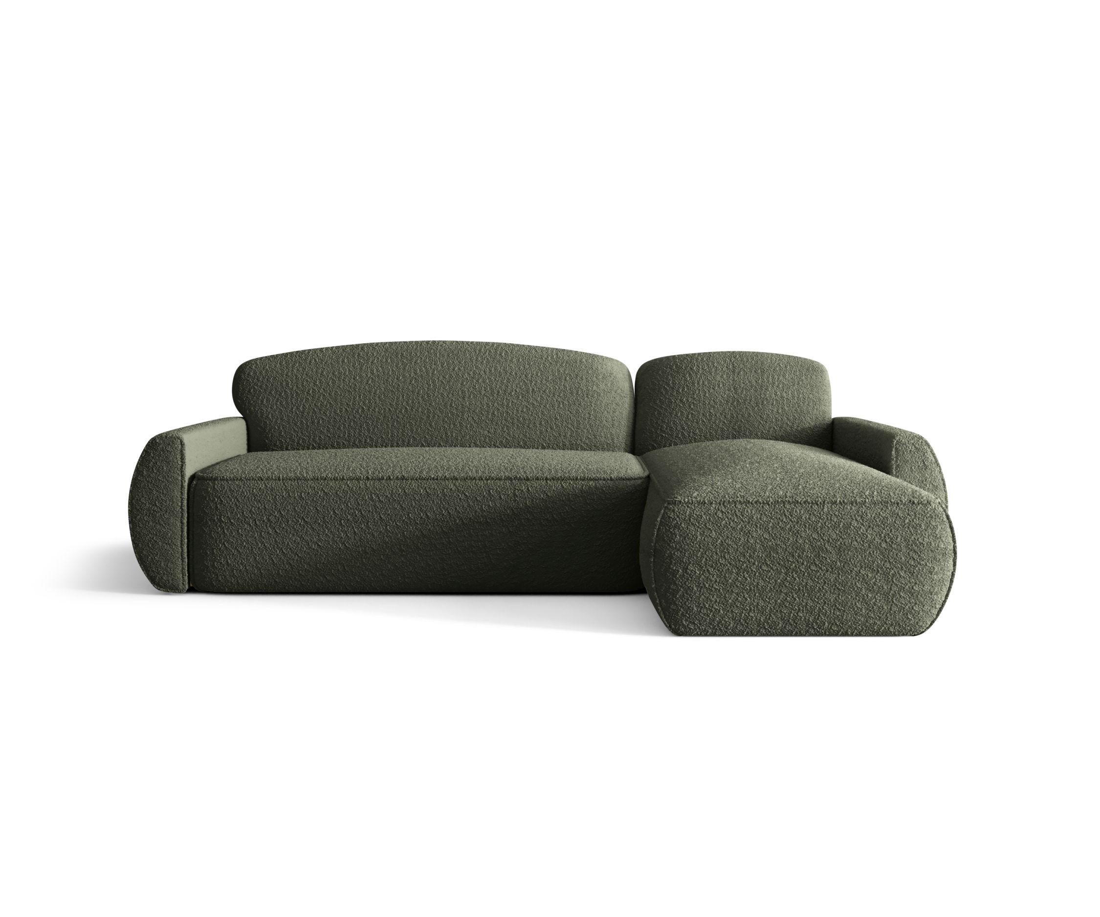 ECKSOFA mit Schlaffunktion LUCAS Quelle 37 Rechts - Dunkelgrün, Textil (240/145cm) - Bedante