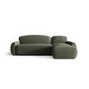 ECKSOFA mit Schlaffunktion LUCAS Quelle 37 Rechts - Dunkelgrün, Textil (240/145cm) - Bedante