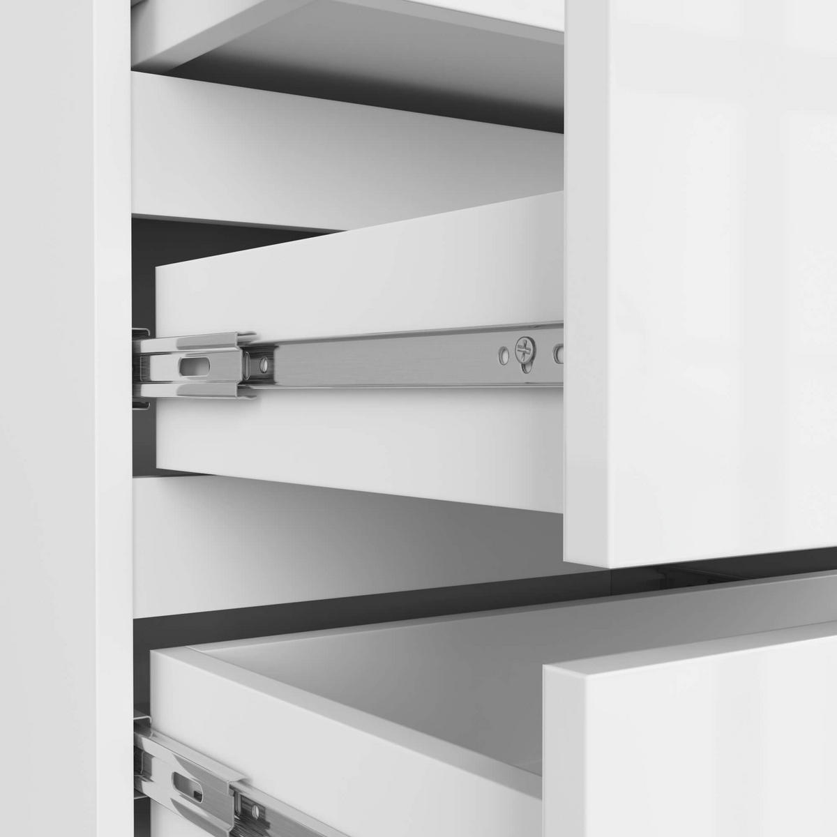 NACHTSCHRANK CL33, Weiß, 60x35x57 cm - Weiß, Holz (60/57/35cm) - Milordbikes