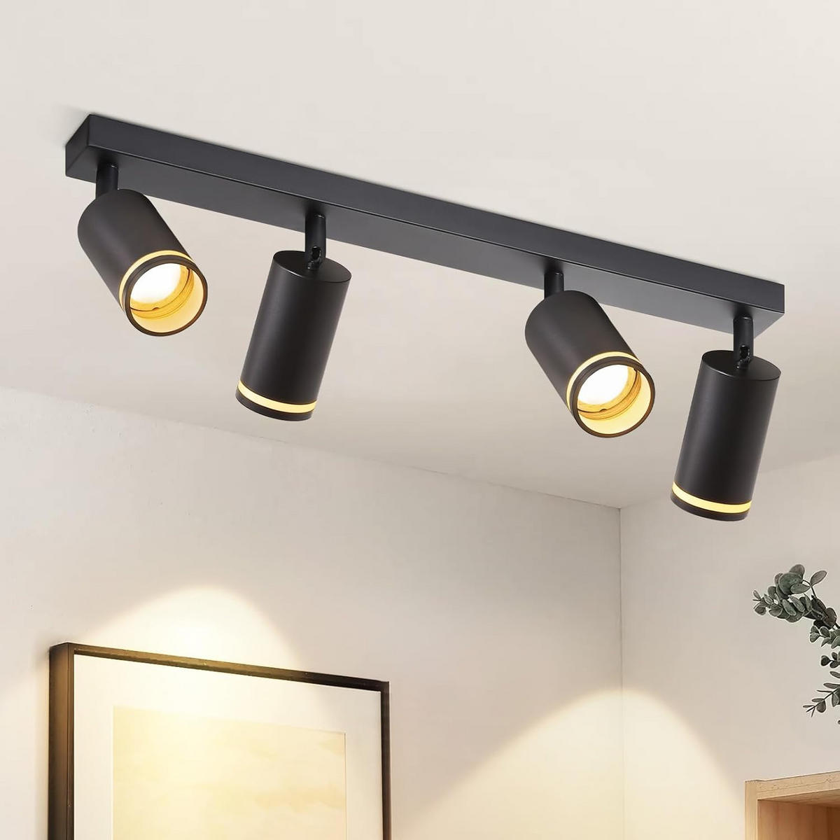 STRAHLER Empathie 4-flammig 58/5/17 cm - Schwarz, Metall (58/5/17cm) - ZMH