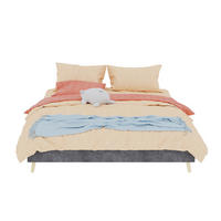 POSTEĽ 160/200 cm sivá s pevným viacbodovým podopretím z látky a kovu - sivá, textil (160/200cm) - OKWISH