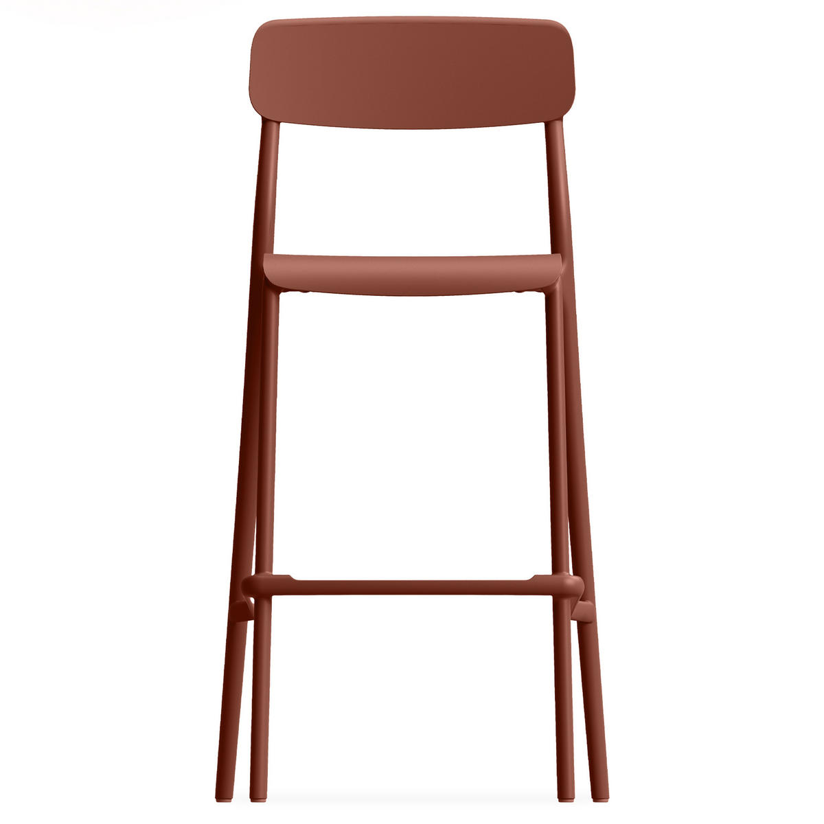 GARTENHOCKER GALIO, Hochhocker, 2-er Set - Orange, Kunststoff (52/107.5/54.5cm) - KONSIMO®