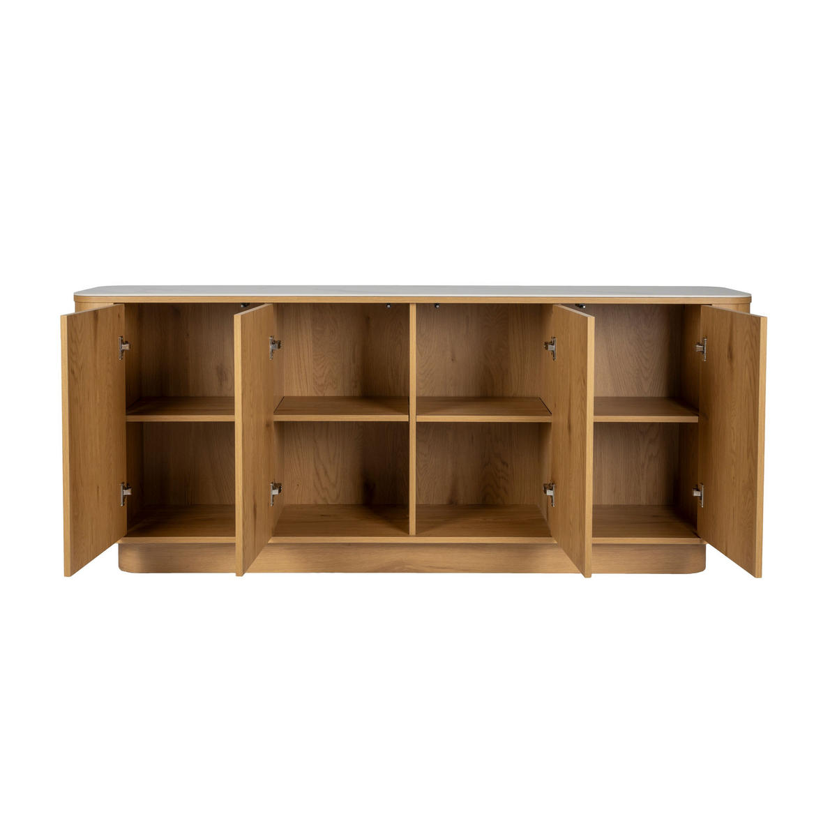 SIDEBOARD Almira Hoch 180 cm / Marmoroptik Natural - Naturfarben, Holzwerkstoff (180/75/40cm) - Housecraft Living