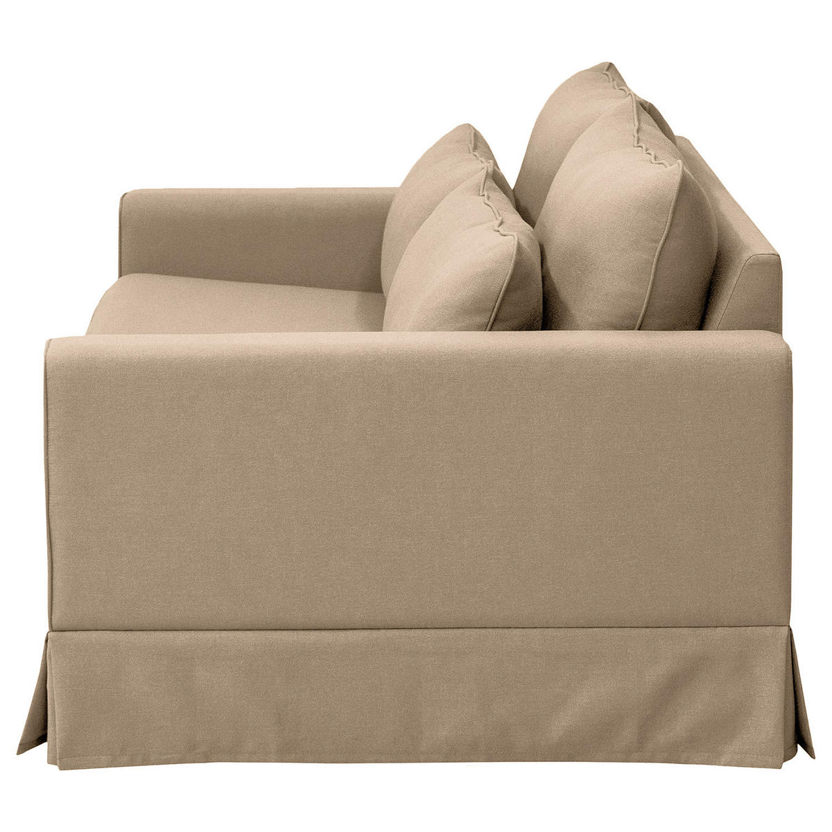 2,5-SITZER SOFA mit Husse - Webstoff - Hellbraun, Textil (180/82/104cm) - home24