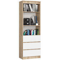 MEHRZWECKSCHRANK Sonoma Eiche, Weiß 60x180x35 cm - Weiß/Sonoma Eiche, Holzwerkstoff (60/180/35cm) - Akord