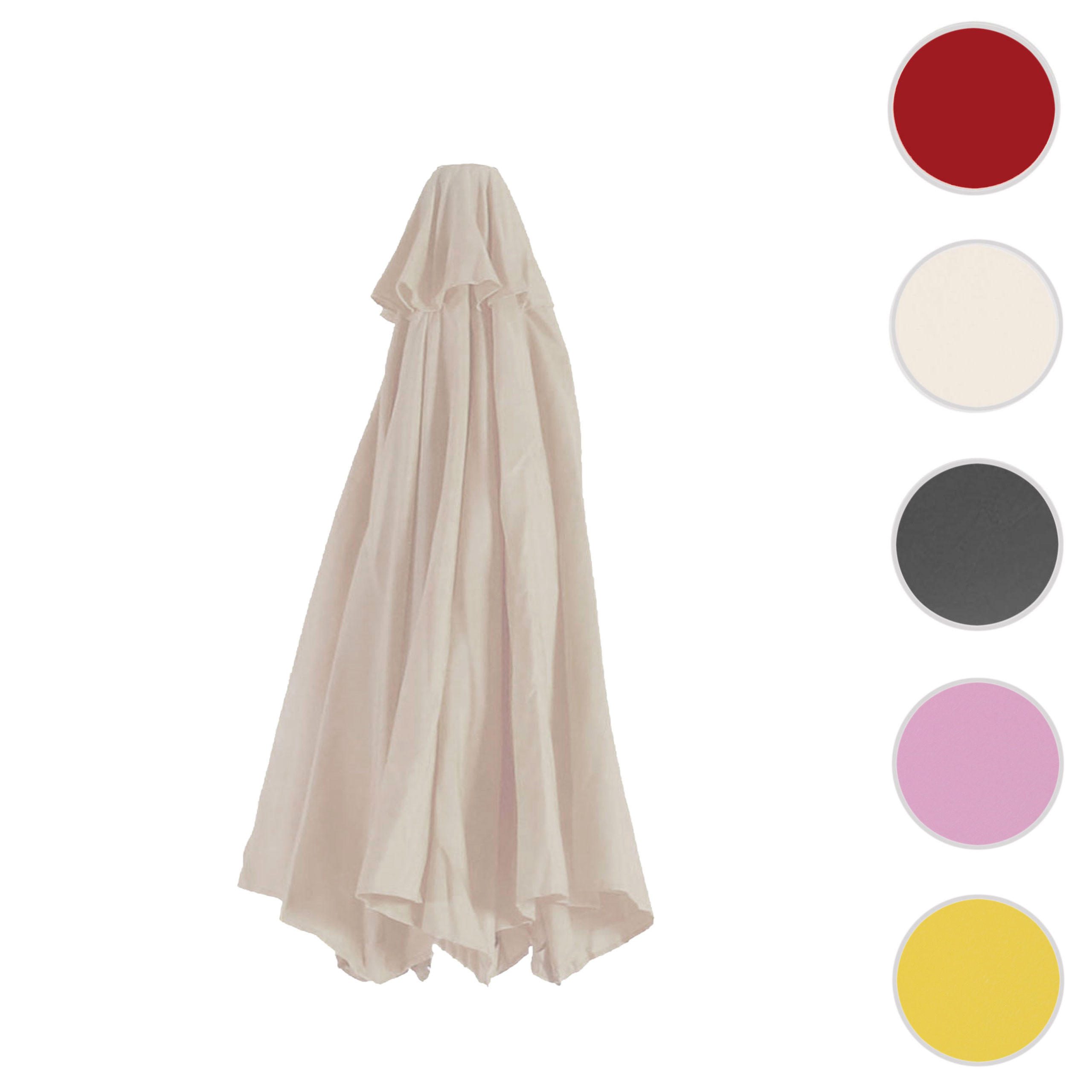 ERSATZ-BEZUG FÜR SCHIRM Cremeweiß - Weiß, Textil (295/192cm) - MCW