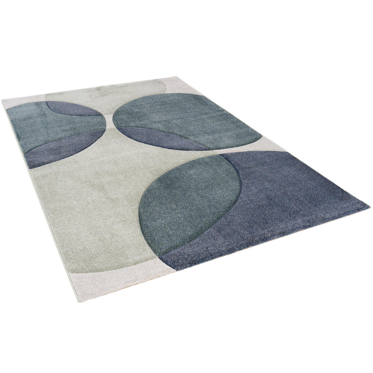 DESIGNER TEPPICH MAUI MODERN - Blau, Textil (80/150cm) - Pergamon