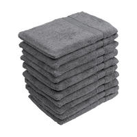WASCHLAPPEN 16x21 cm aus 100% Baumwolle 500g/m2, 10er Set Waschhandschuhe Anthrazit - Anthrazit, Textil (16/21cm) - Carpe Sonno