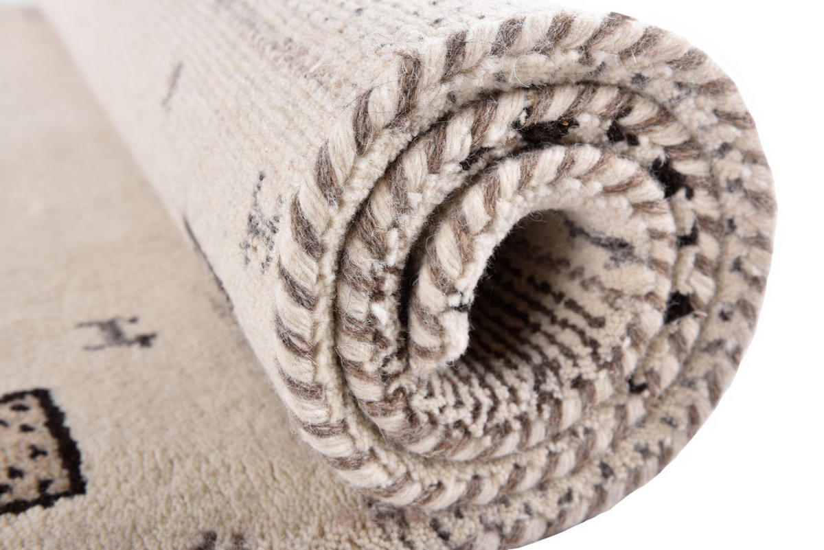 HANDKNÜPFTEPPICH Denver 170x240 cm - Beige, Textil (170/240cm) - THEKO