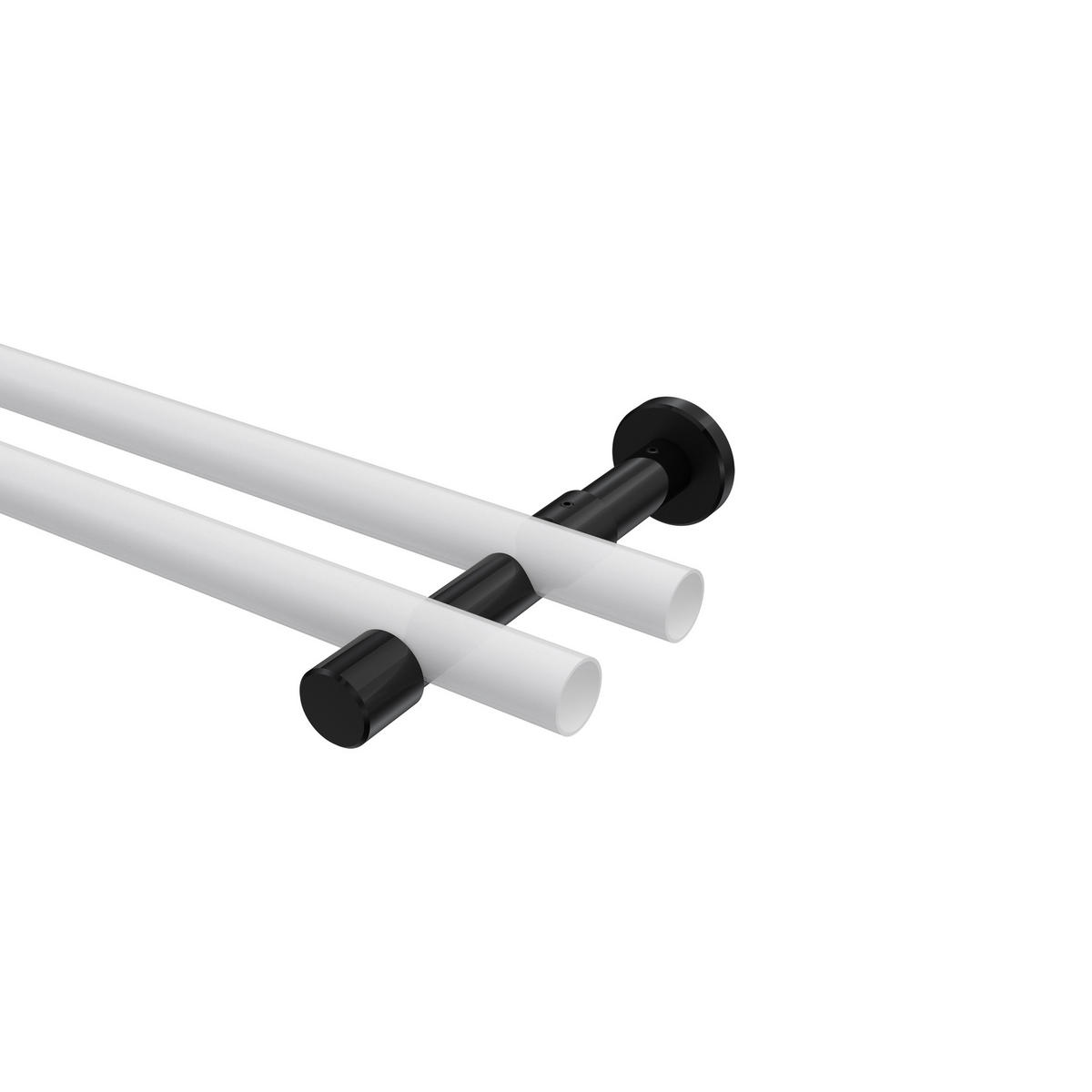 TRÄGER FÜR GARDINENSTANGEN 20 mm Ø, Prestige 2-läufig, Schwarz - Schwarz, Metall (16.2/4/4cm) - INTERDECO