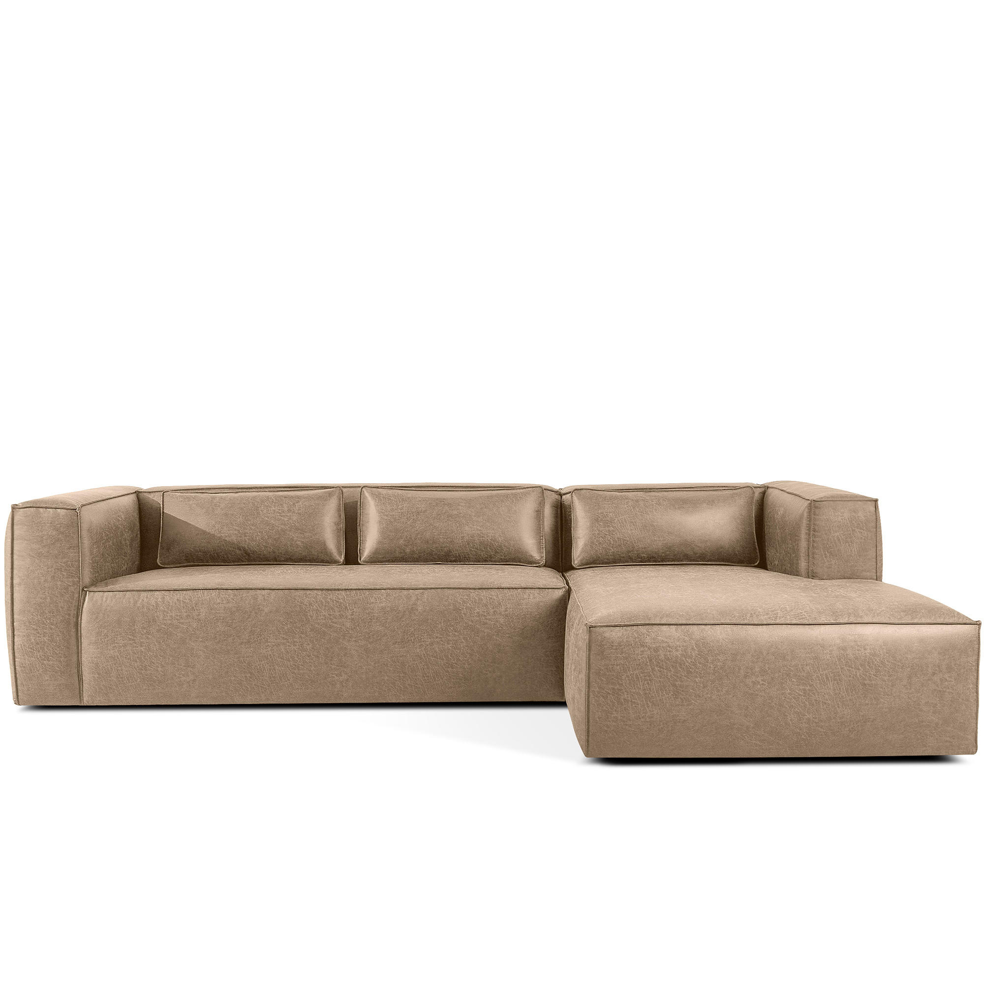 ECKSOFA RECHTS FEROX, Beige - Beige, Holz/Holzwerkstoff (300/175cm) - KONSIMO®