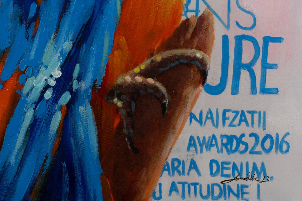 ACRYLBILD HANDGEMALT 60/90 cm - Blau/Gelb, Holz/Textil (60/90cm) - KUNSTLOFT