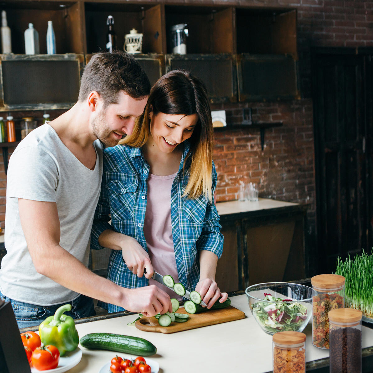 3xVORRATSGLAS - Transparent, Glas/Holz (10/18/10cm) - Relaxdays