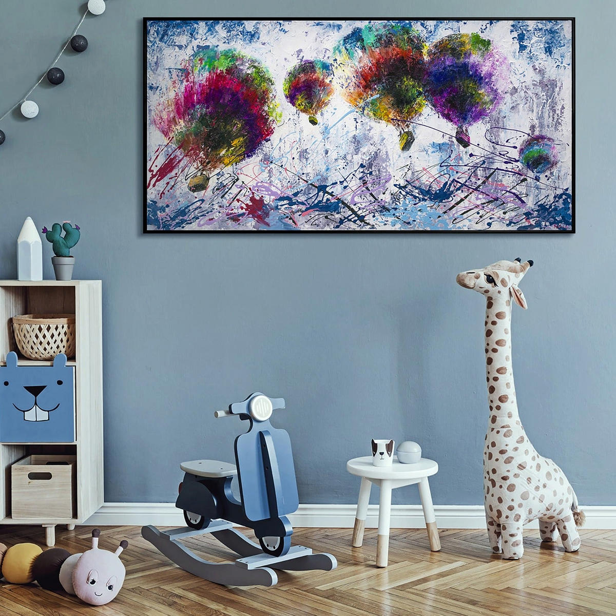 GEMÄLDE Freiflug Schattenfugenrahmen Schwarz 140x70 cm - Schwarz, Holz (140/70cm) - YS-art gallery