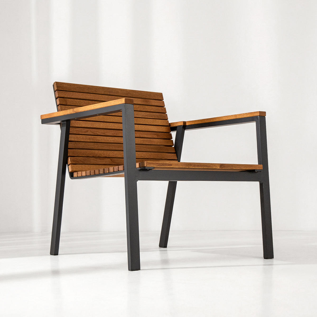 GARTENMÖBELSET ARIATO 5-tlg - Anthrazit/Braun, Holz/Metall - KONSIMO®