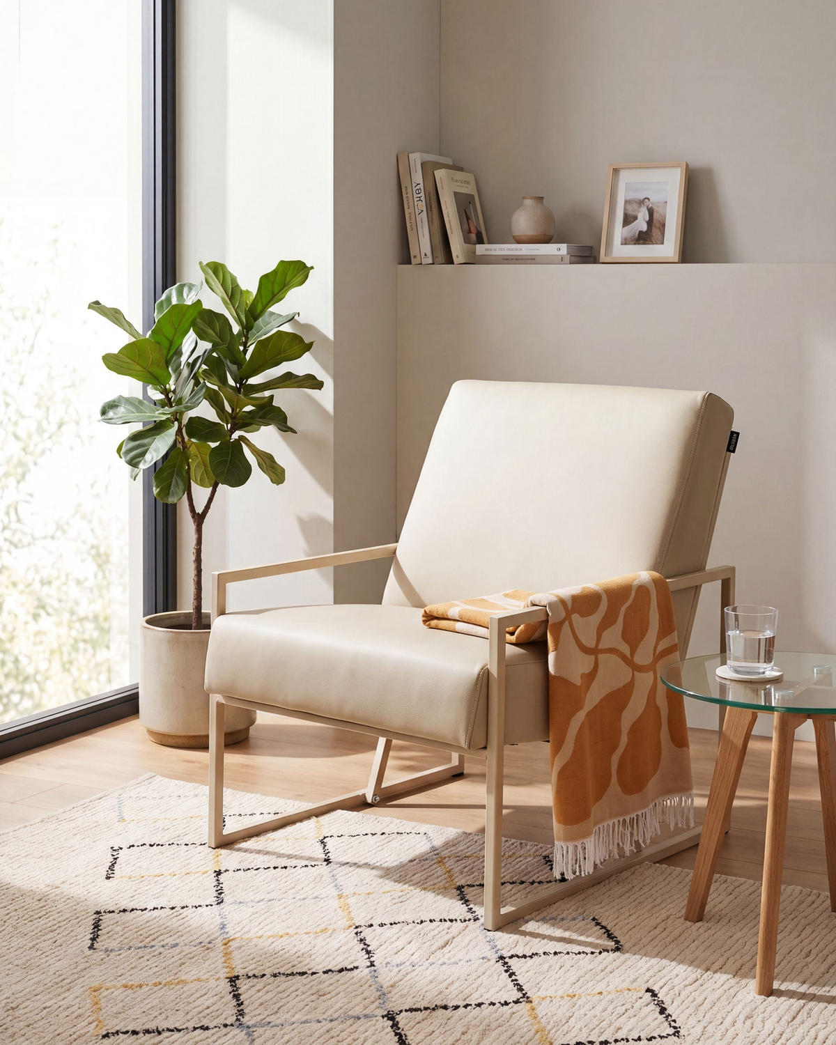 SESSEL Kunstleder Beige Delary - Beige, Kunststoff (69/83/83cm) - Beliani
