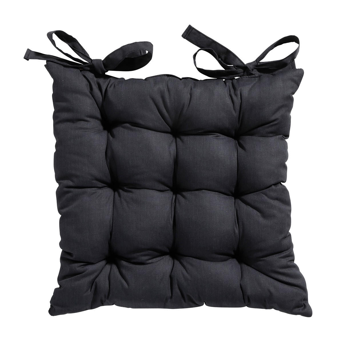 SITZKISSEN Basic 46/46 cm 4er-Set - Schwarz, Textil (46/8/46cm) - Madison