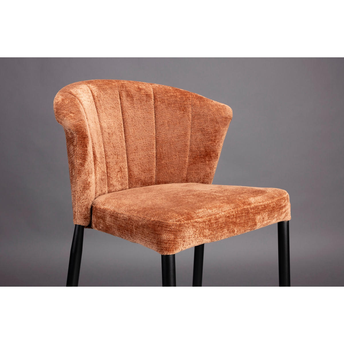 BARHOCKER Georgia Rückenlehne 73 cm Orange - 2 er Set - Rot, Holz (54/101/56cm) - Dutchbone