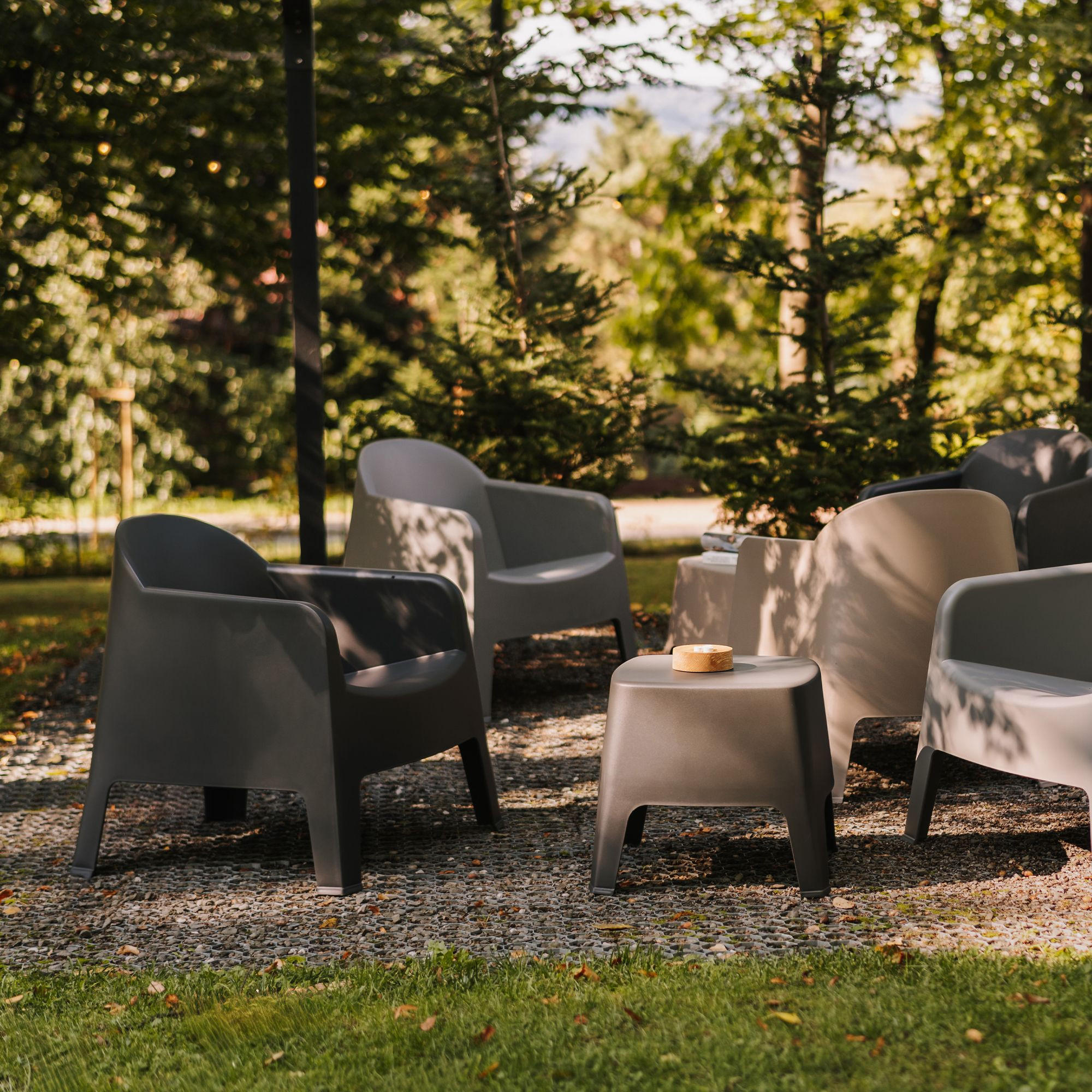 GARTENMÖBEL-SET MALUS, 4-tlg - Anthrazit, Kunststoff - KONSIMO®